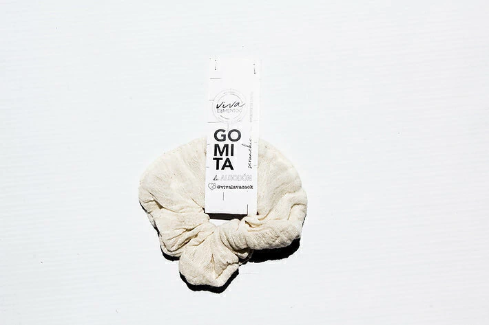 Gomita de Algodón para el Cabello "Viva la Vaca Ok"