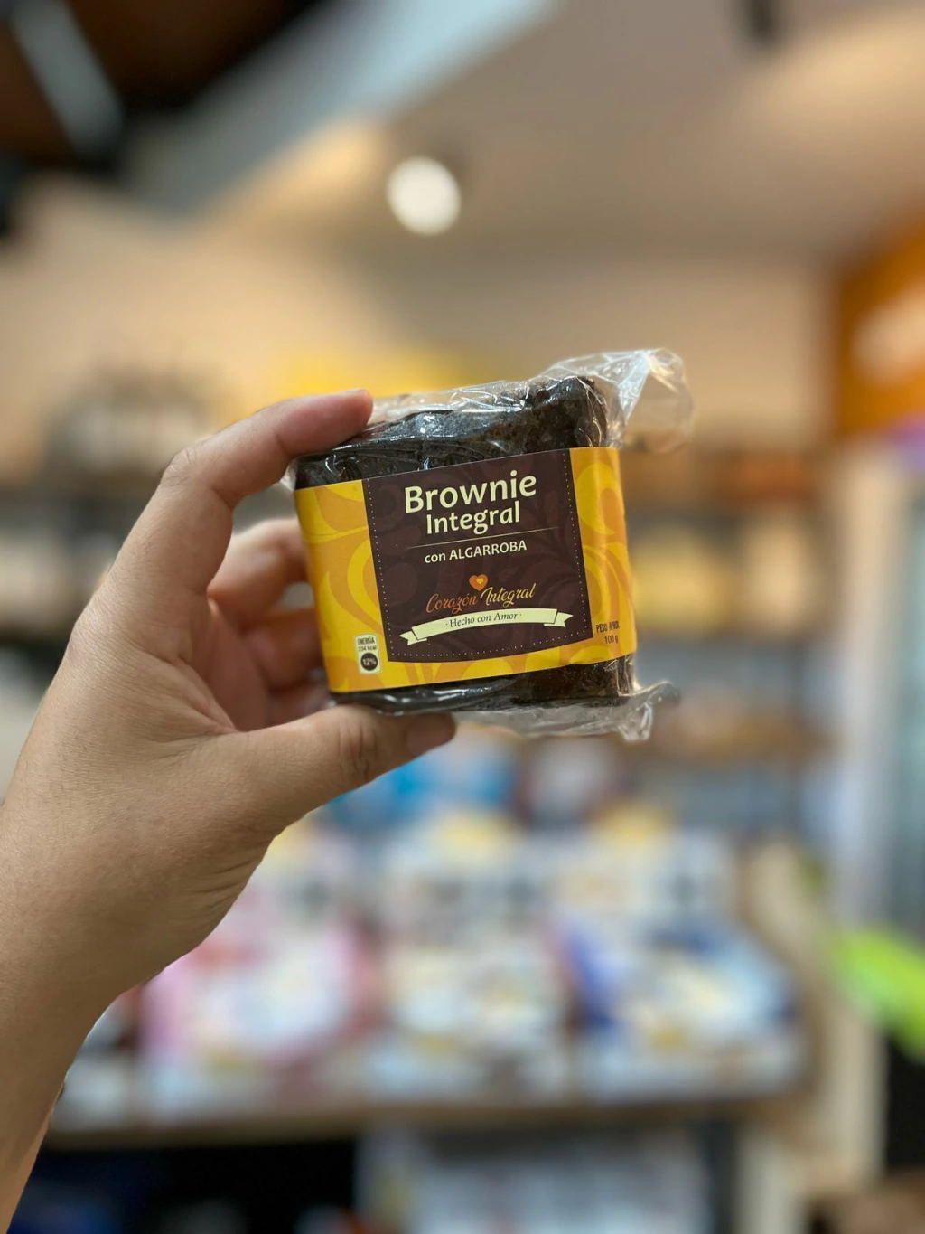 Brownie Integral con Algarroba "Corazón Integral"