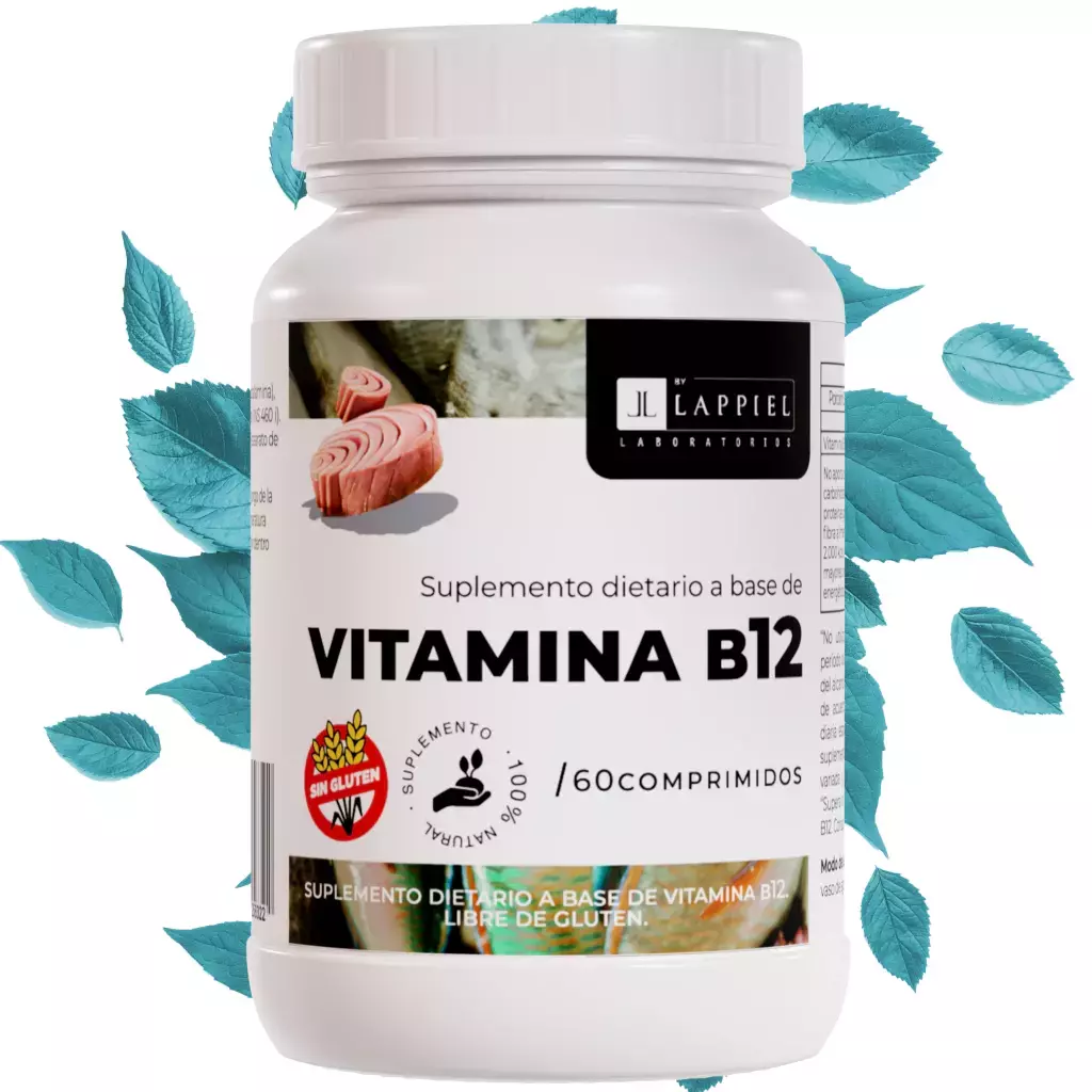 Suplementos Comprimidos - Vitaminas B12 - Menos Fatiga Evitá la Anemia "Lappiel"