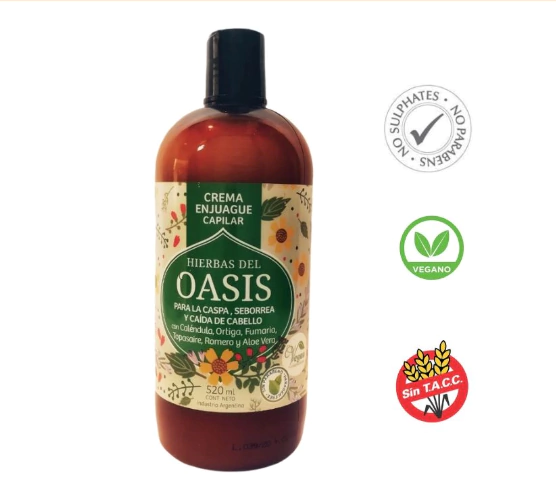 Acondicionador Caspa, Seborrea y Caída del cabello "Hierbas del Oasis"