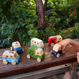 Combo minicamioncitos - Juegos de Madera "Kuñul"