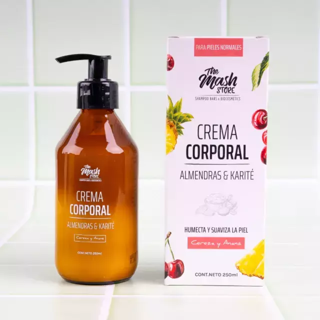 Crema Corporal Piel Normal Cereza y Ananá "The Mash Store"