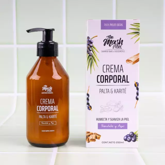 Crema Corporal Piel Seca Sandalo y Acai "The Mash Store"