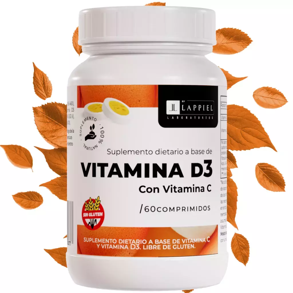 Suplementos Comprimidos - Vitaminas D3 - Sistema Inmunológico Reforzado "Lappiel"