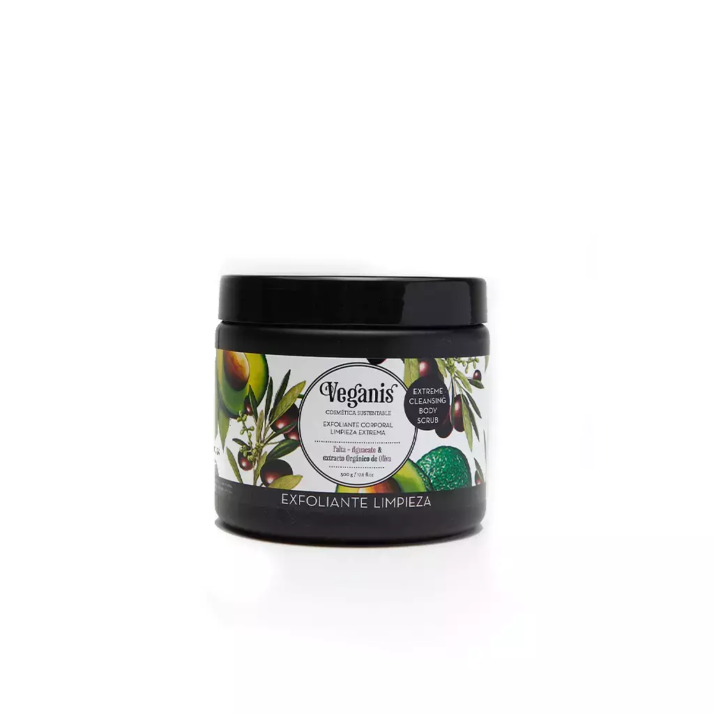 Exfoliante Corporal Limpieza extrema Palta-aguacate y extracto orgánico de oliva "Veganis"