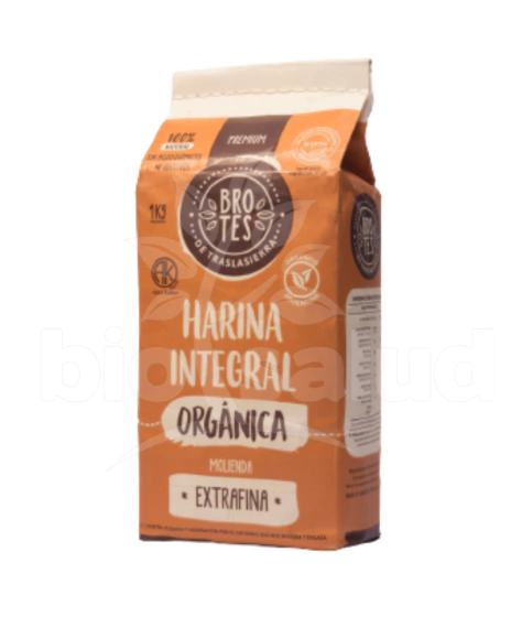 Harina Integral Organica EXTRAFINA 1KG "Brotes"