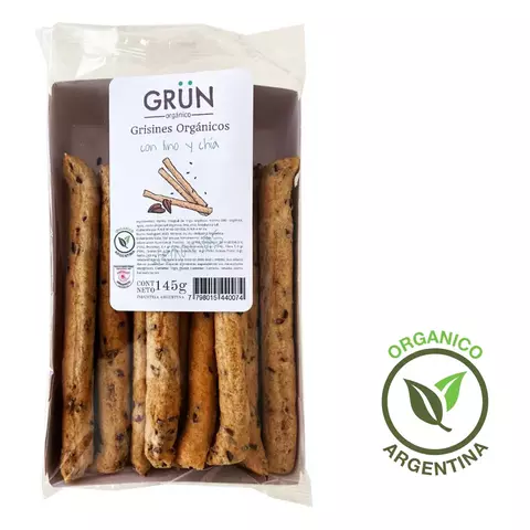 Grisines Orgánicos y Veganos Chía y Lino - "Grun" - comprar online