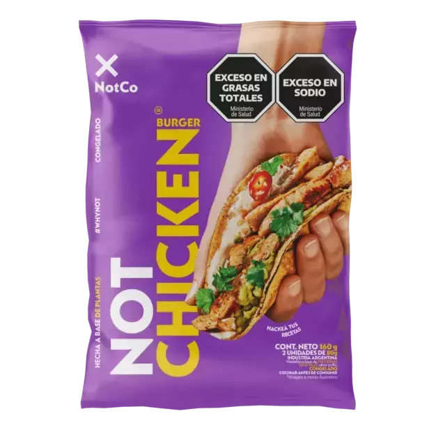 Hamburguesa Notchicken Burger x2 unidades 100g "Not Co"
