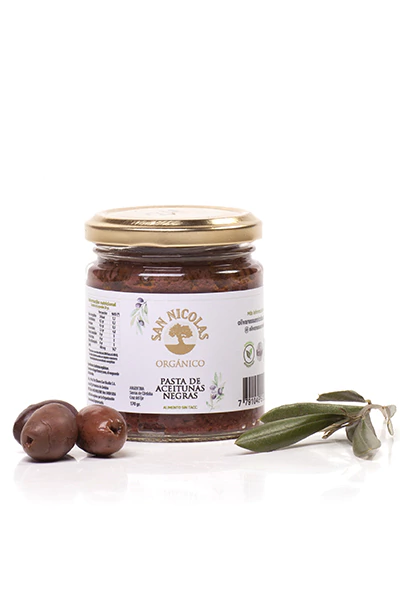 Pasta de Aceitunas Negras ORGÁNICAS 170GR "Olivares San Nicolas"