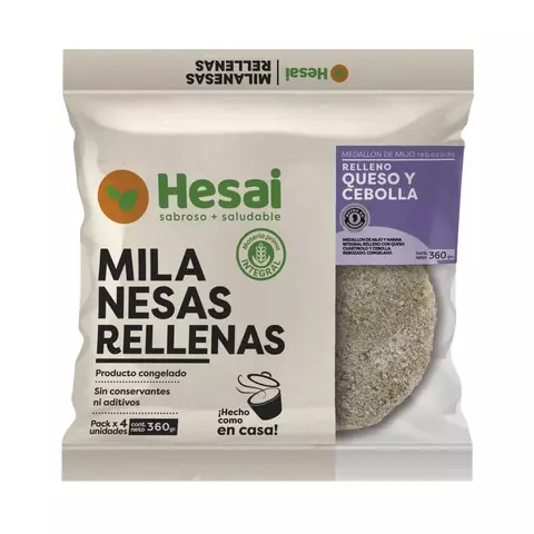 Milanesas Rellenas de Queso y Cebolla x4 unidades 360G "Hesai" - comprar online