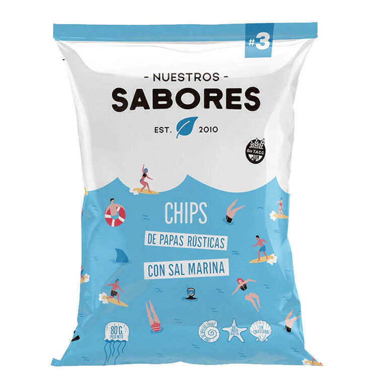 Chips de Papas Rusticas con Sal Marina"Nuestros Sabores"