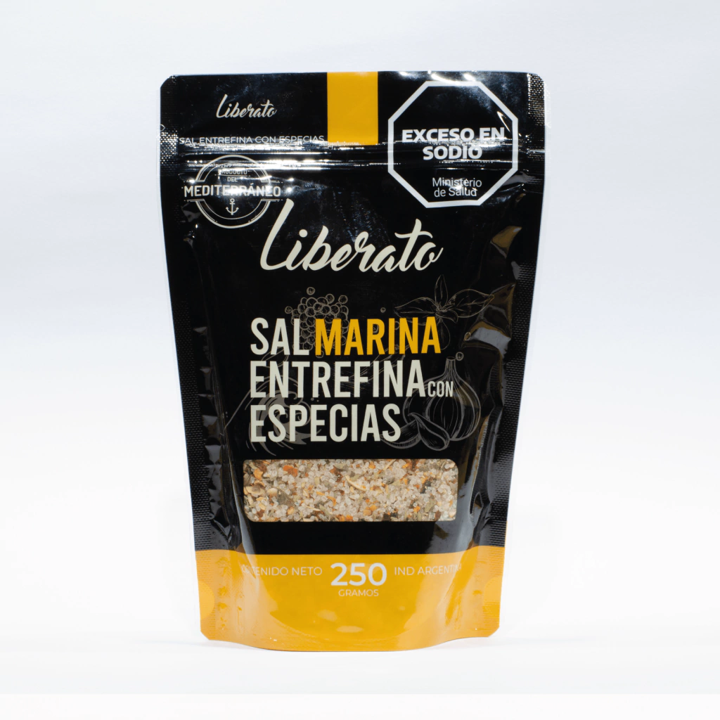 Sal Marina Entrefina con Especias 250G Repuesto "Liberato"