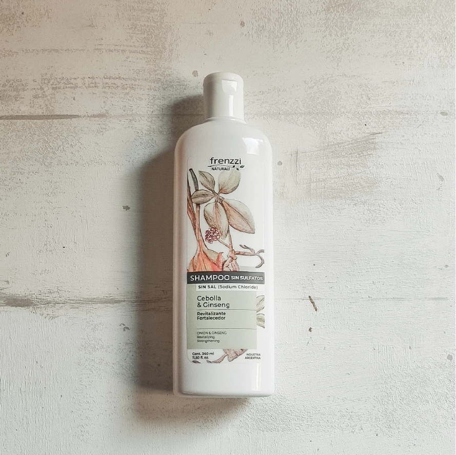 Shampoo sin sulfatos Cebolla y Ginseng 350ml "Frenzzi"