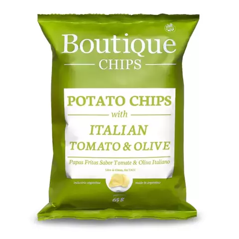 Chips de Papas Sabor Tomate y Oliva x65G "Boutique Chips" - comprar online