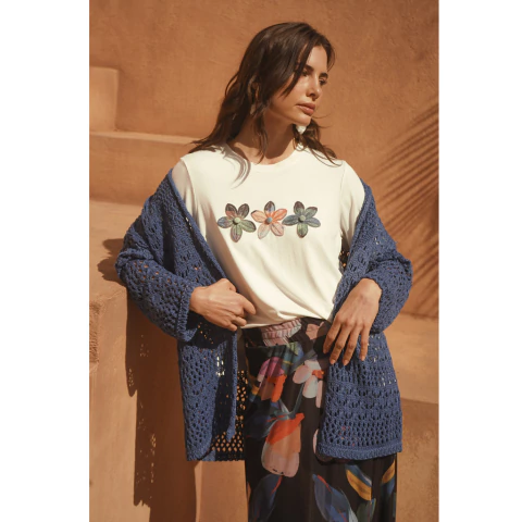 Casaco Tricot Aberto Betina - comprar online