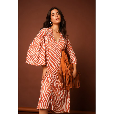 Vestido Ombro Franzido Daiane