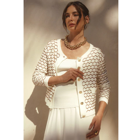 Casaqueto Trama de Ondas Duda - comprar online