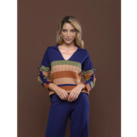 Conjunto Tricot Gola Polo Maria Gabriella - comprar online