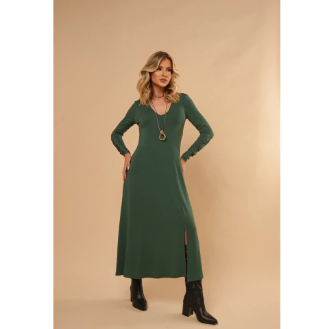 Vestido Manga Franzida Rubia - comprar online