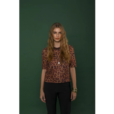 Blusa Tricot Manga Curta Elisa