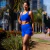 Shorts de Compressão Blackout Feminino - Azul Royal - CICLICO ESPORTES