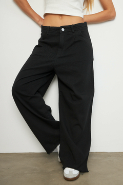 PANTALON DIJON WIDE LEG GABARDINA - comprar online