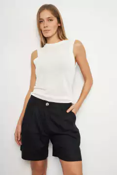 SHORT ROSETO LINO C/LYCRA - JUVIA