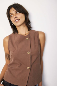 CHALECO ONIX ALGODON TEXTURADO - JUVIA