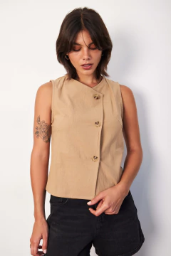 CHALECO ONIX ALGODON TEXTURADO - JUVIA