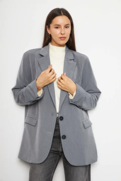 BLAZER GREY OVERSIZE C/FORRERIA en internet