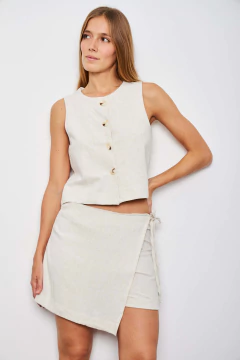 SHORT POLLERA VILMA LINO TEXTURADO - comprar online