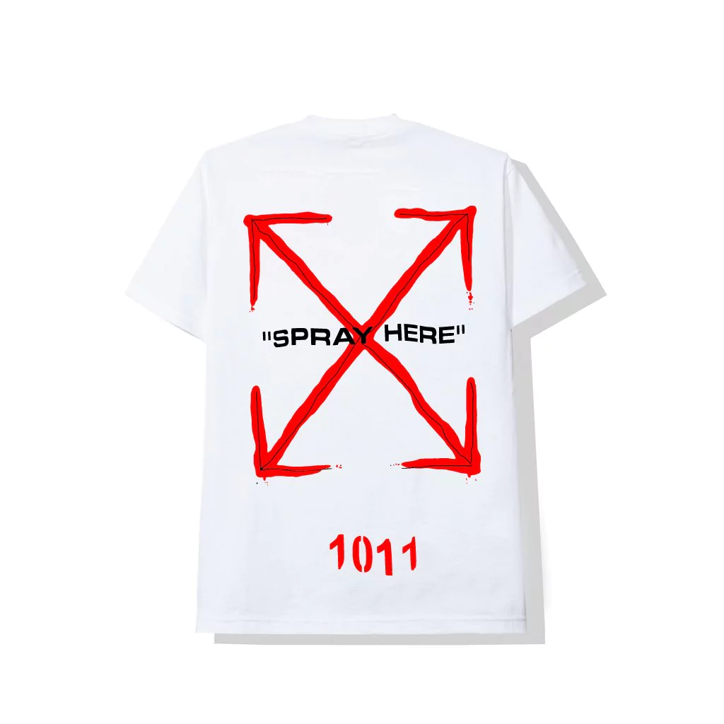 CAMISETA OFF WHITE SPRAY HERE