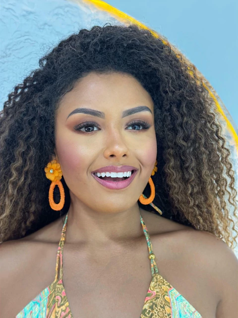 Brinco Flor Resina - comprar online