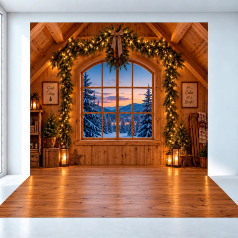 Fundo Fotográfico em Tecido Cabana de Natal