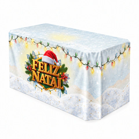 Capa de Mesa Decorativa Veste Fácil em Tecido Premium Natal 1