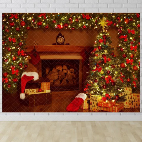 Fundo Fotográfico Natal Lareira 2