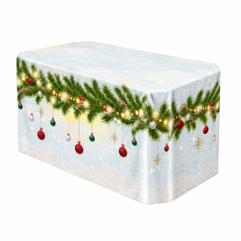 Capa de Mesa Decorativa Veste Fácil em Tecido Premium Natal 5