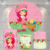 Kit Painel + Trio de Cilindros Sublimados Moranguinho KIT870