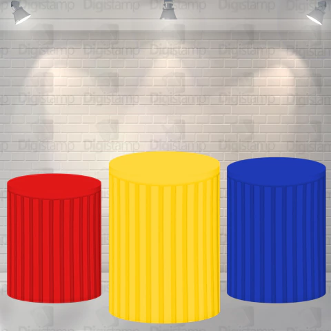 Trio de Capas para Cilindros Ripado Cores Fortes