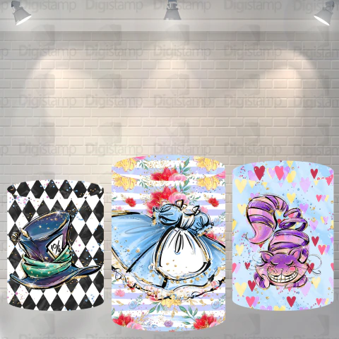 Trio de Capas para Cilindros Alice no Pais das Maravilhas CL005