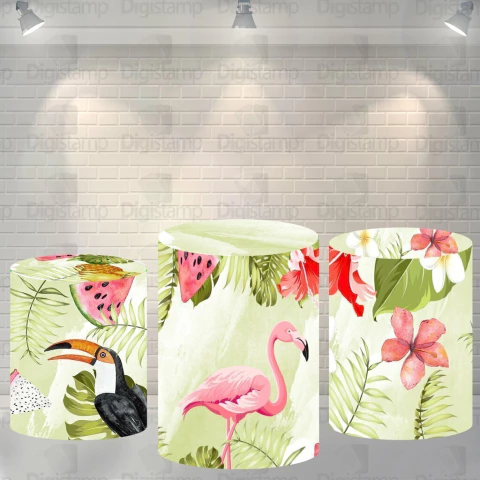 Trio de Cilindros FLAMINGOS (PRONTA ENTREGA) - comprar online