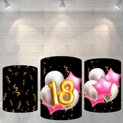 Trio de Capas para Cilindros Aniversário 18 Anos CL207