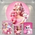 Kit Painel + Trio de Cilindros Sublimados Barbie Pet KIT1158