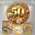 Kit Painel + Trio de Cilindros Sublimados Bodas de Ouro KIT1113