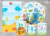 Kit Painel + Trio de Cilindros + Painel Lateral Sublimados Fundo Do Mar SKIT158