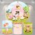 Kit Painel + Trio de Cilindros Sublimados Fazendinha Menina KIT073