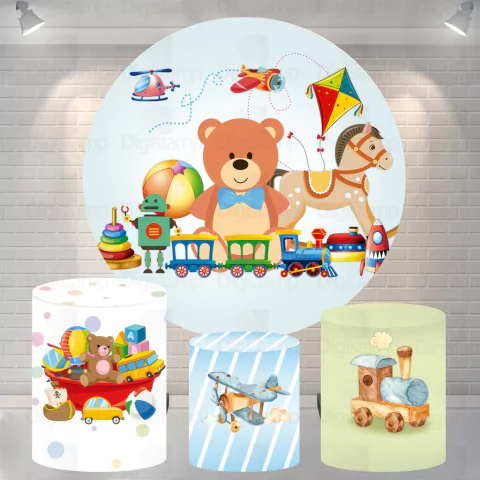 Kit Painel + Trio de Cilindros Sublimados Brinquedos KIT110