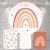 Kit Painel + Trio de Cilindros Sublimados Arco Iris Boho KIT190