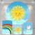 Kit Painel + Trio de Cilindros Sublimados Raio de Sol KIT324