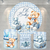 Kit Painel + Trio de Cilindros Sublimados Chá de Bebe Menino KIT868